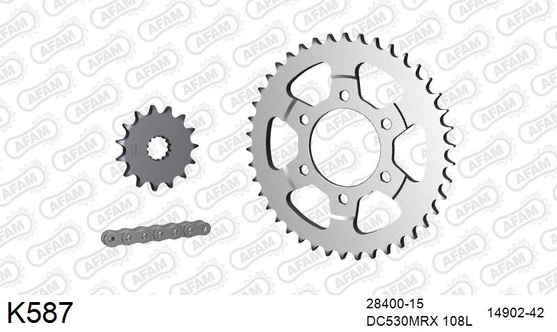 530MTX3 108L PLS (RIVET) & SPROCKETS foto 2