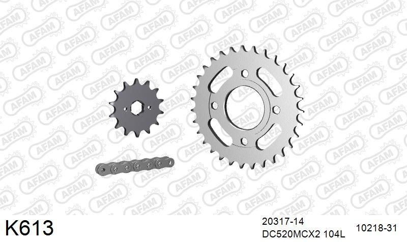 520MTX3 104 PLS (RIVET) & SPROCKETS foto 2