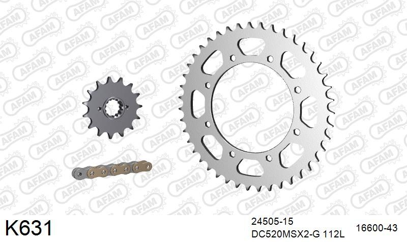 520MTX3 112 PLS (RIVET) & SPROCKETS foto 2