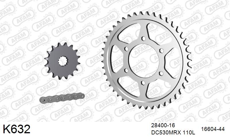 530MTX3 110L PLS (RIVET) & SPROCKETS foto 2