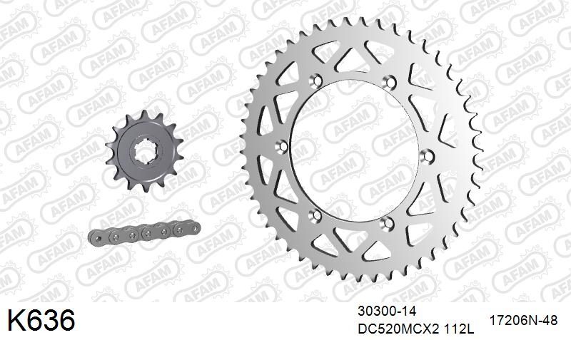 520MTX3 112 PLS (RIVET) & SPROCKETS foto 2