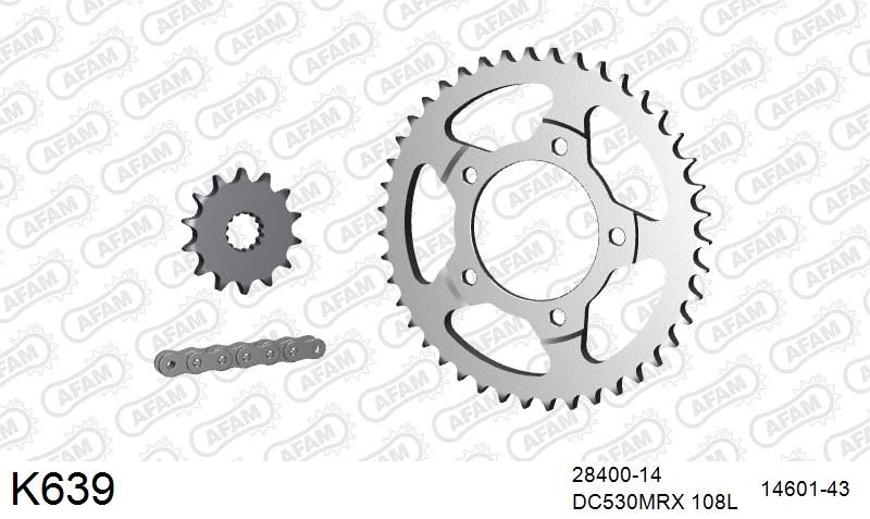 530MTX3 108L PLS (RIVET) & SPROCKETS foto 2