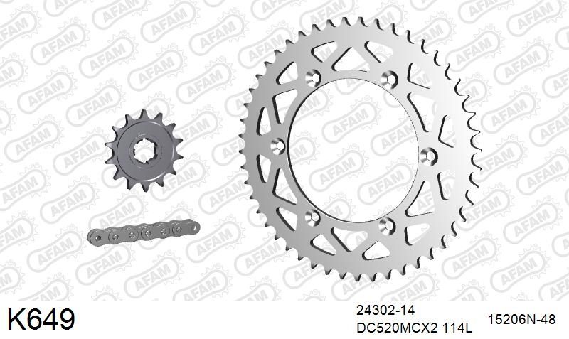 520MTX3 114 PLS (RIVET) & SPROCKETS foto 2