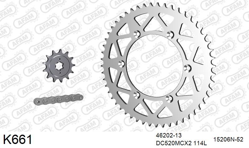 520MTX3 114 PLS (RIVET) & SPROCKETS foto 2