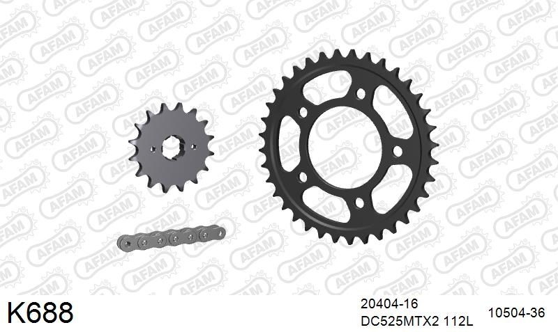 525MTX3 112L PLS (RIVET) & SPROCKETS foto 2