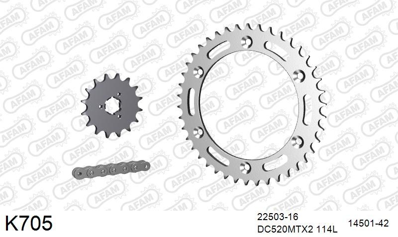 520MTX3 114 PLS (RIVET) & SPROCKETS foto 2