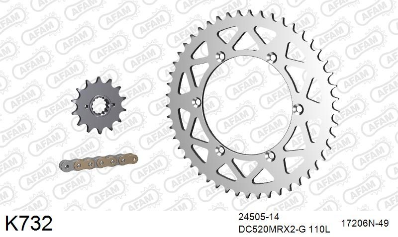 520MTX3 110 PLS (RIVET) & SPROCKETS foto 2