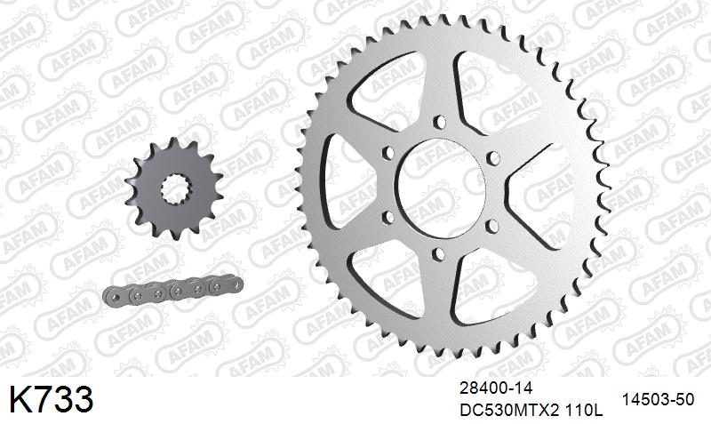 530MTX3 110L PLS (RIVET) & SPROCKETS foto 2