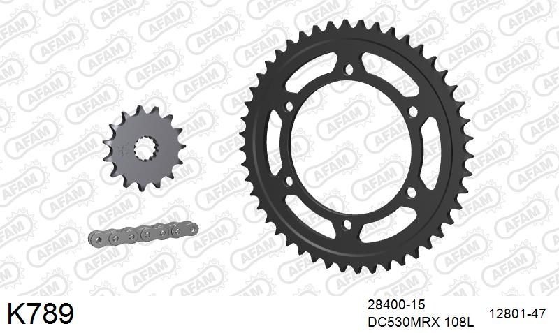 530MTX3 108L PLS (RIVET) & SPROCKETS foto 2