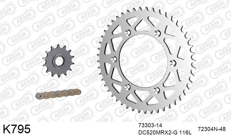 520MTX3 116 PLS (RIVET) & SPROCKETS foto 2