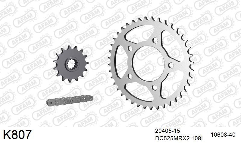 525MTX3 108L PLS (RIVET) & SPROCKETS foto 2