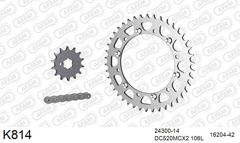520MTX3 106 PLS (RIVET) & SPROCKETS foto 2