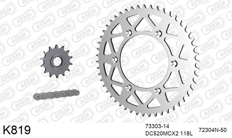 520MTX3 118 PLS (RIVET) & SPROCKETS foto 2