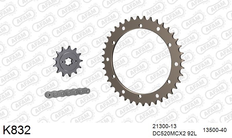 520MTX3 92 PLS (RIVET) & SPROCKETS foto 2