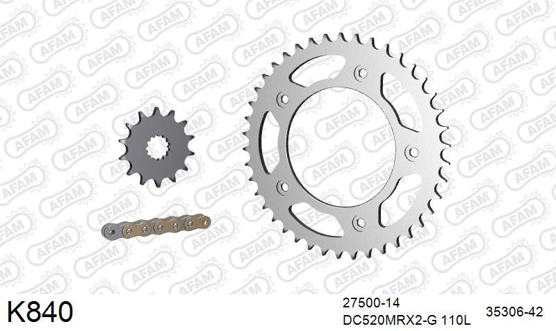 520MTX3 110 PLS (RIVET) & SPROCKETS foto 2