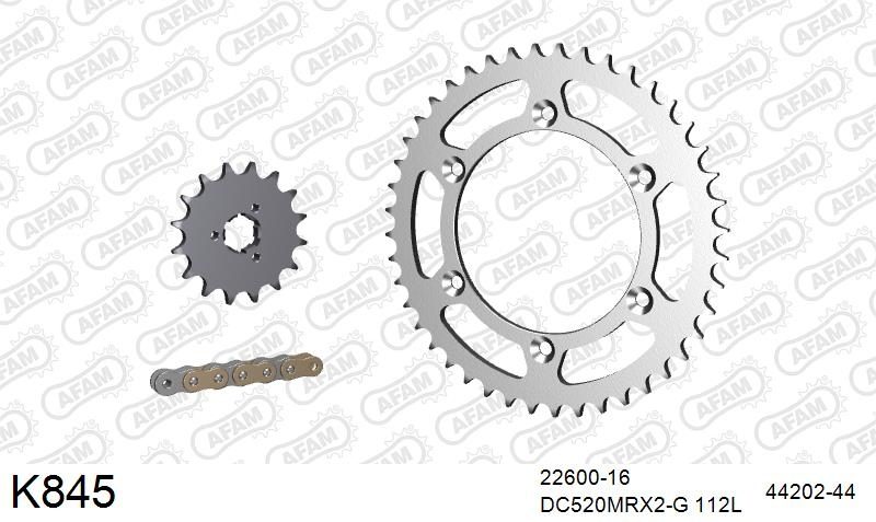 520MTX3 112 PLS (RIVET) & SPROCKETS foto 2