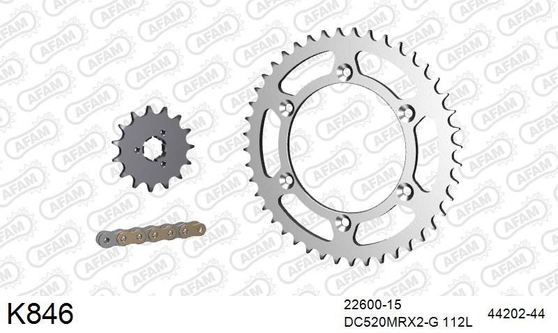 520MTX3 112 PLS (RIVET) & SPROCKETS foto 2