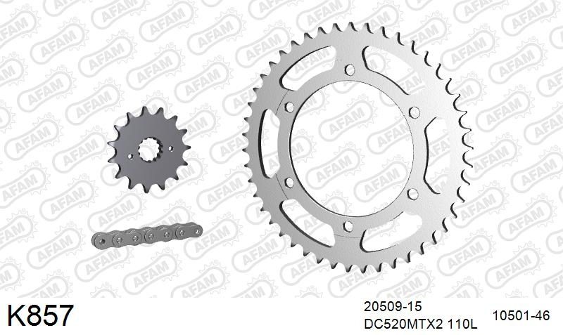 520MTX3 110 PLS (RIVET) & SPROCKETS foto 2