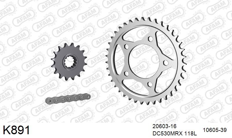 530MTX3 118L PLS (RIVET) & SPROCKETS foto 2