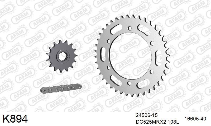 525MTX3 108L PLS (RIVET) & SPROCKETS foto 2