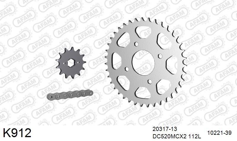 520MTX3 112 PLS (RIVET) & SPROCKETS foto 2