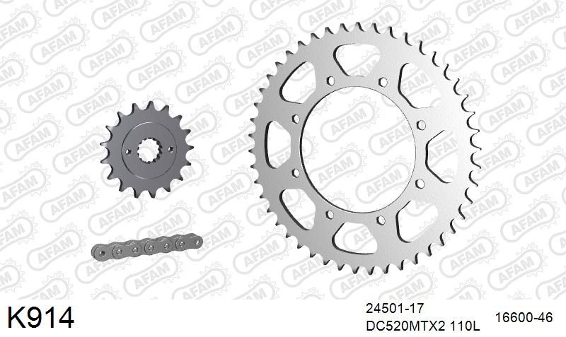 520MTX3 110 PLS (RIVET) & SPROCKETS foto 2