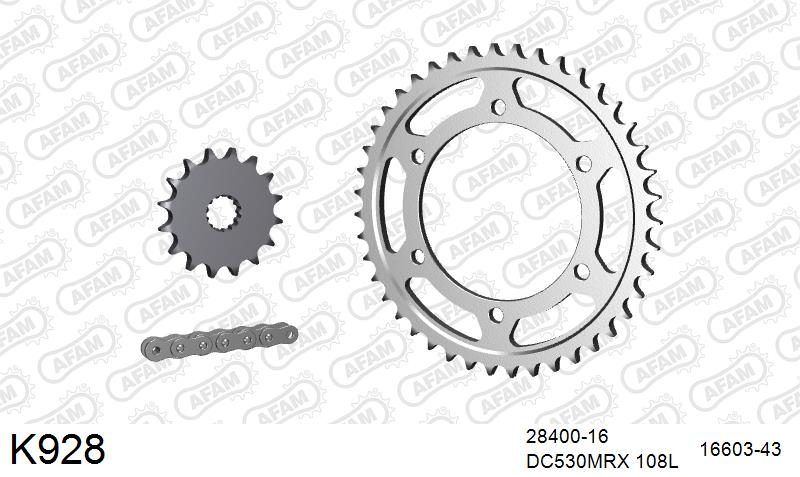530MTX3 108L PLS (RIVET) & SPROCKETS foto 2