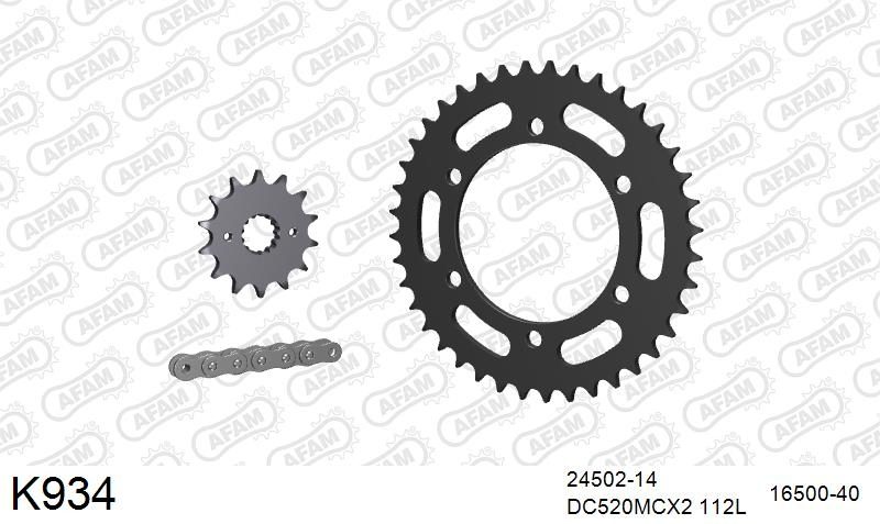 520MTX3 112 PLS (RIVET) & SPROCKETS foto 2