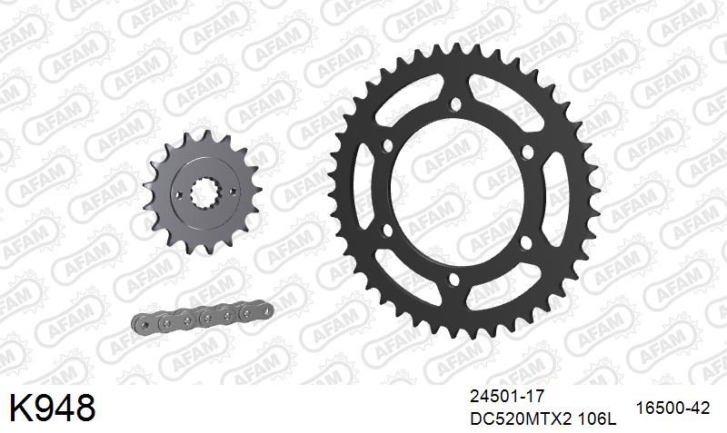 520MTX3 106 PLS (RIVET) & SPROCKETS foto 2