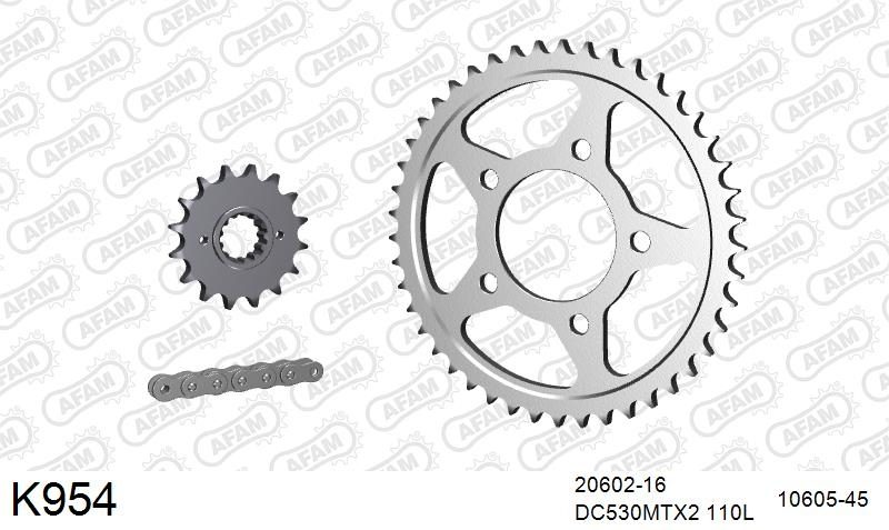 530MTX3 110L PLS (RIVET) & SPROCKETS foto 2