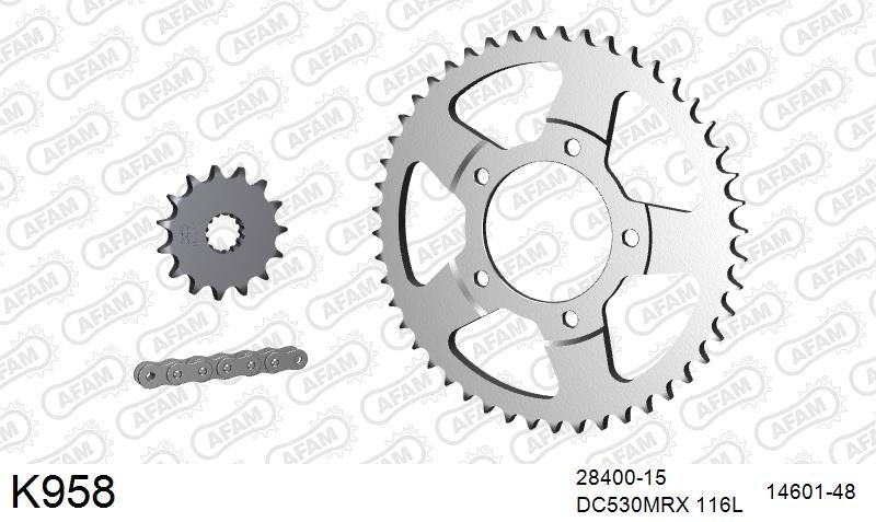 530MTX3 116L PLS (RIVET) & SPROCKETS foto 2