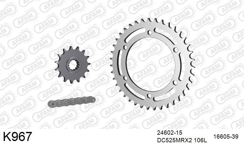 525MTX3 106L PLS (RIVET) & SPROCKETS foto 2