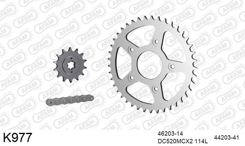 520MTX3 114 PLS (RIVET) & SPROCKETS foto 2