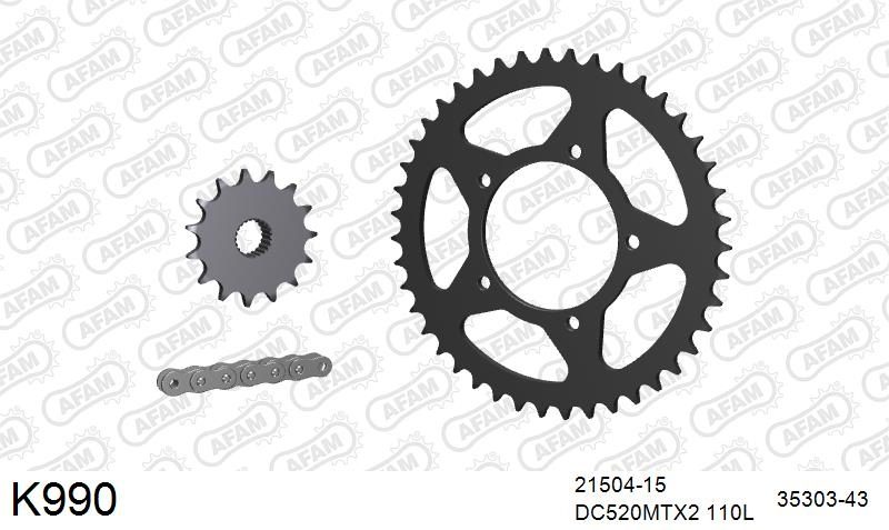 520MTX3 110 PLS (RIVET) & SPROCKETS foto 2