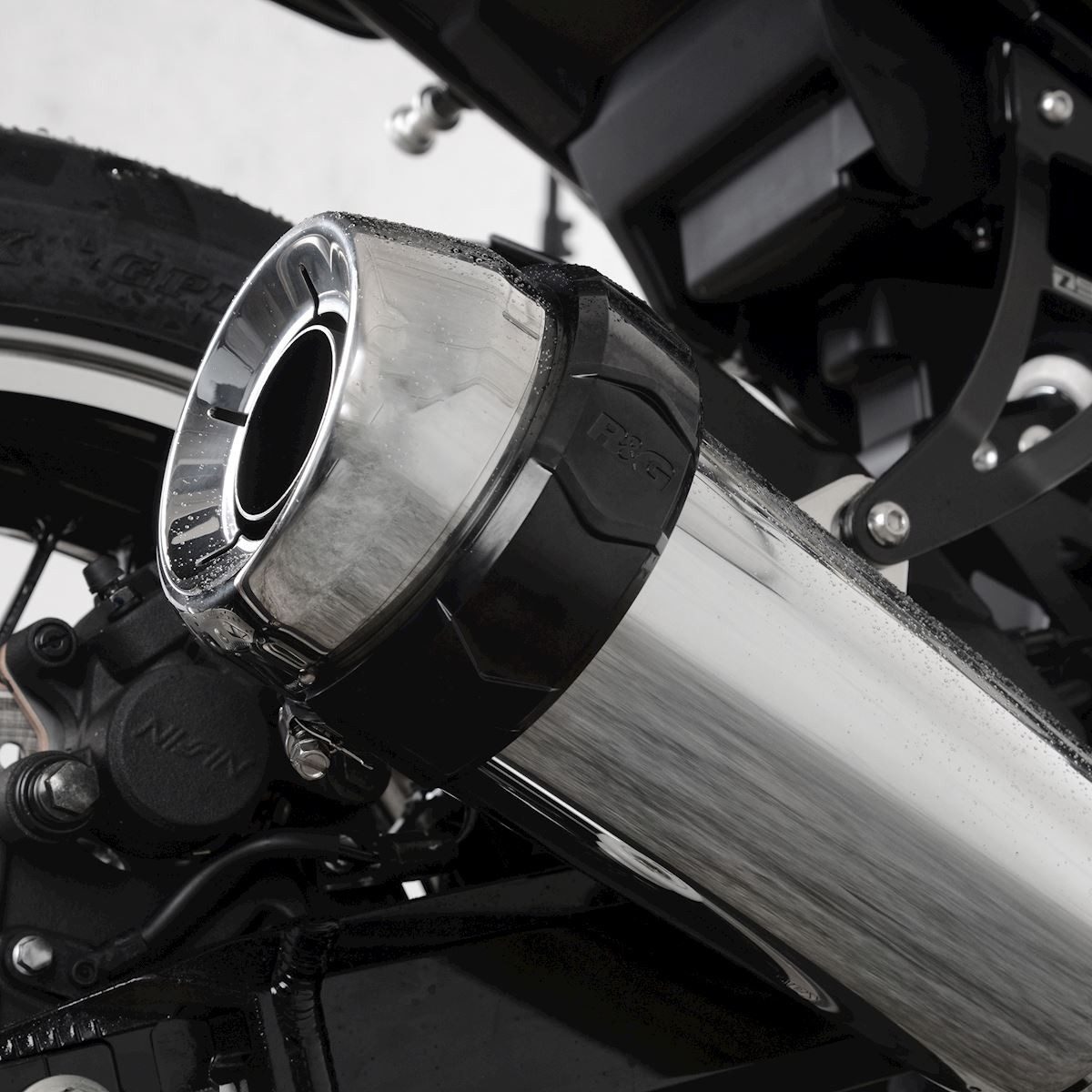 EXHAUST PROTECTOR, BLACK, ROUND