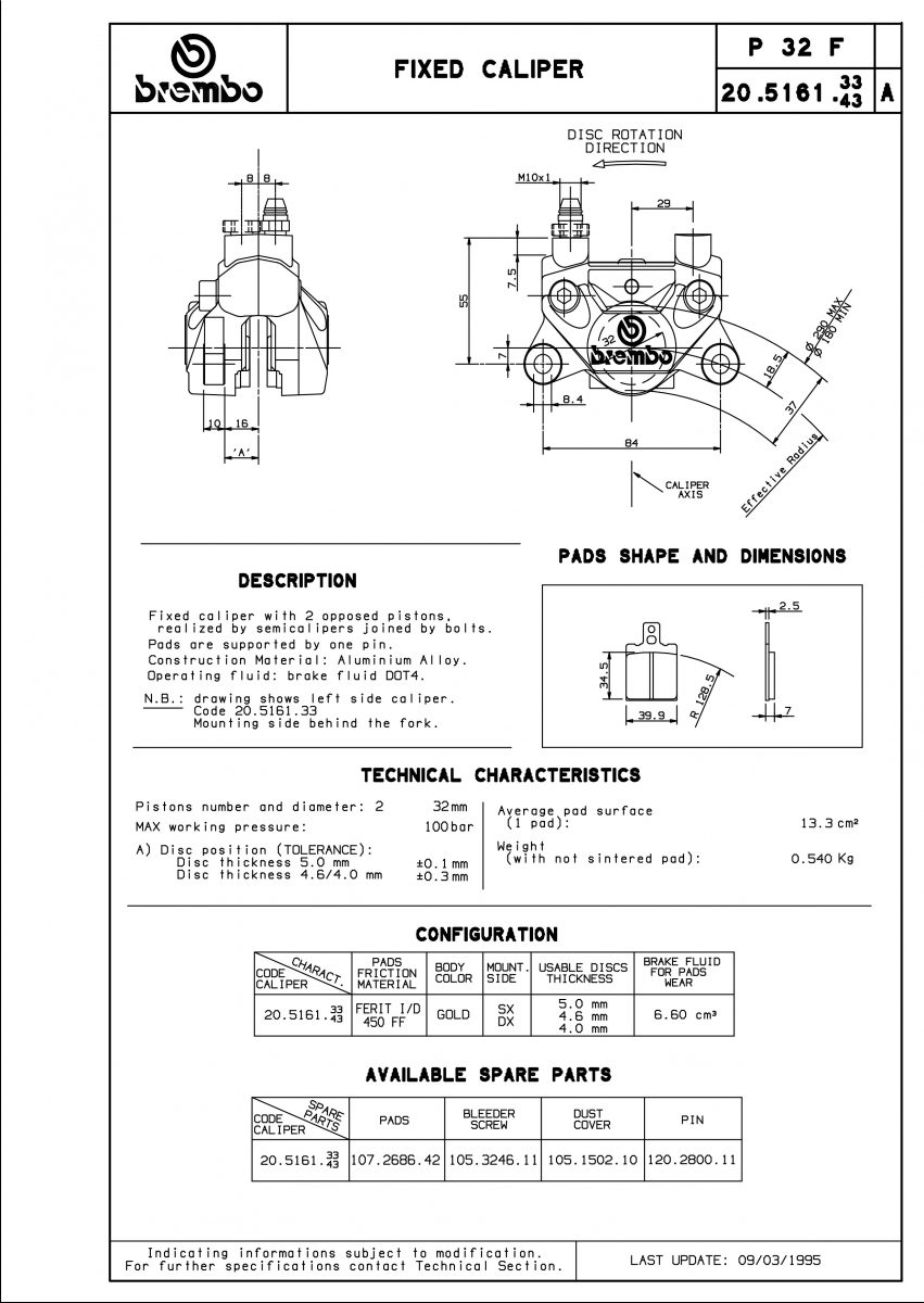CALIPER P32F, W/07BB0111