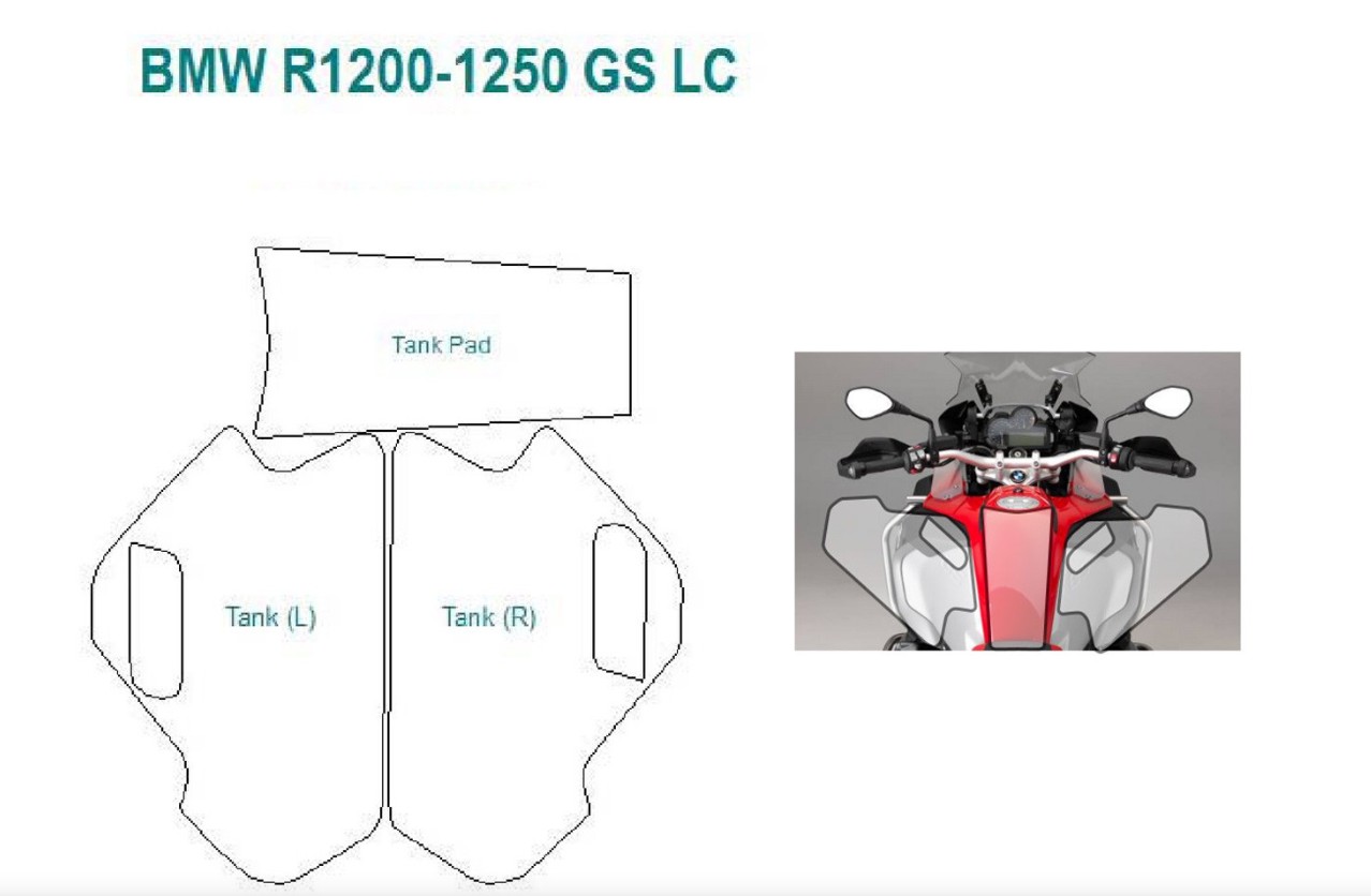Wunderlich R 1200/1250 GS Tankbeschermfolie