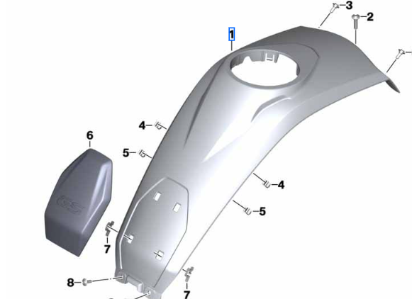 BMW R 1250 GS Tankpad zwart foto 2