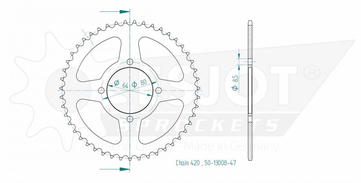 REAR STEEL 47T, 420