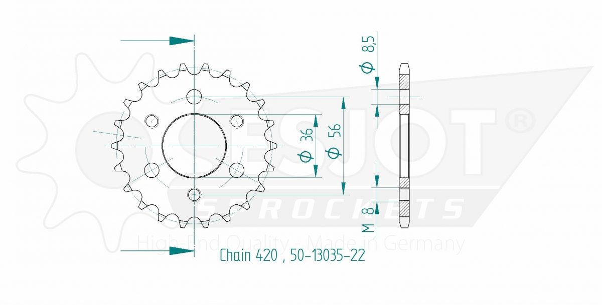 REAR STEEL 22T, 420