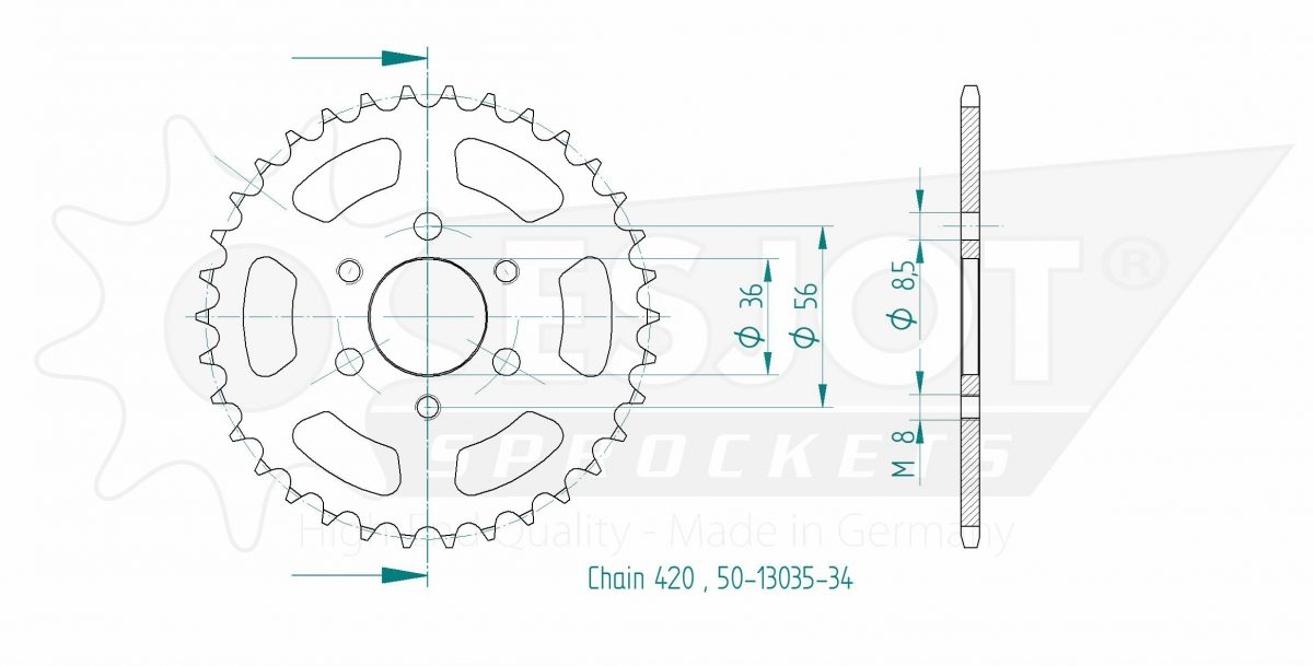 REAR STEEL 34T, 420
