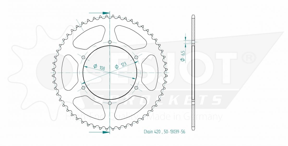 REAR STEEL 56T, 420