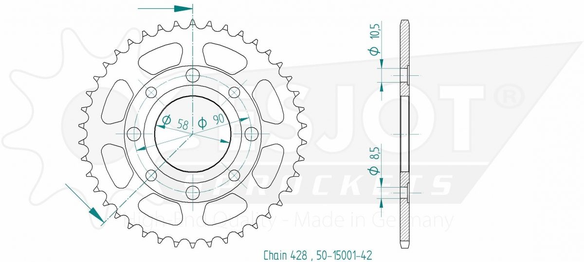 REAR STEEL 42T, 428