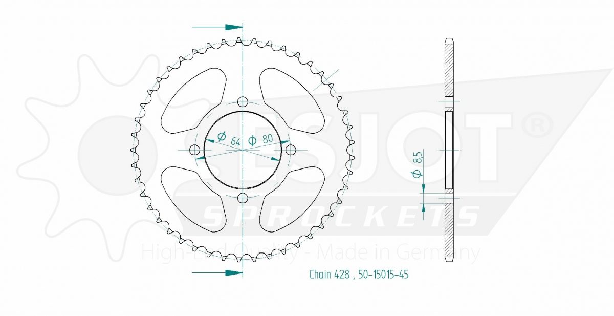 REAR STEEL 45T, 428