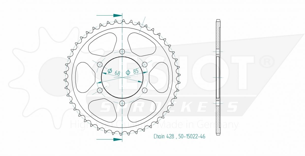 REAR STEEL 46T, 428