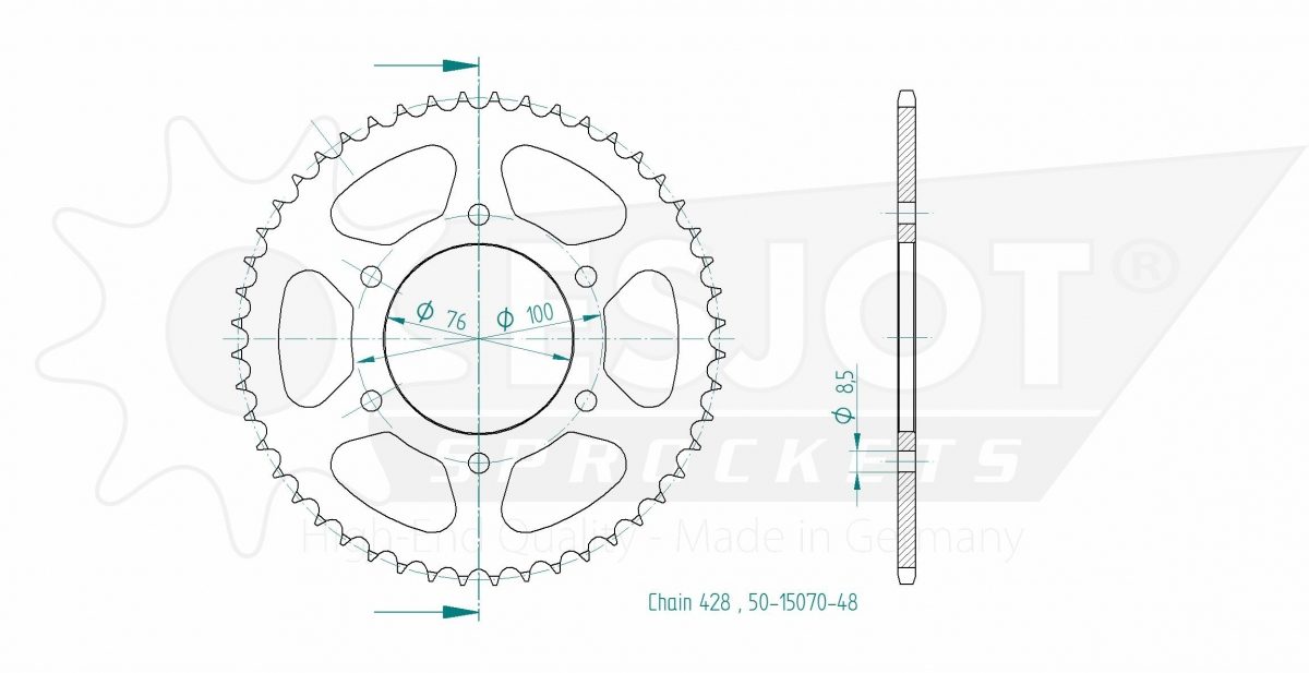 REAR STEEL 48T, 428