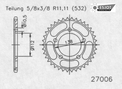 REAR STEEL 48T, 532