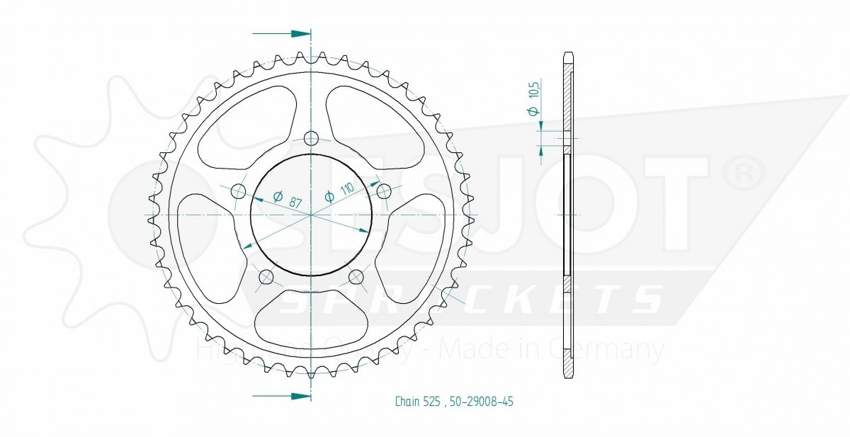 REAR STEEL 45T, 525