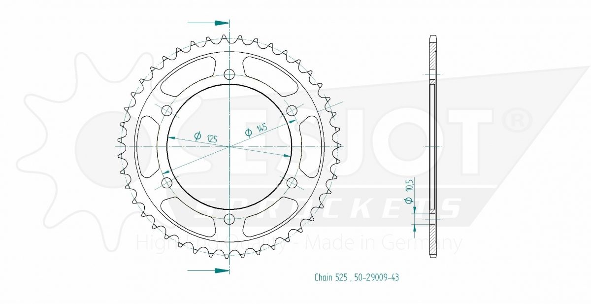 REAR STEEL 43T, 525