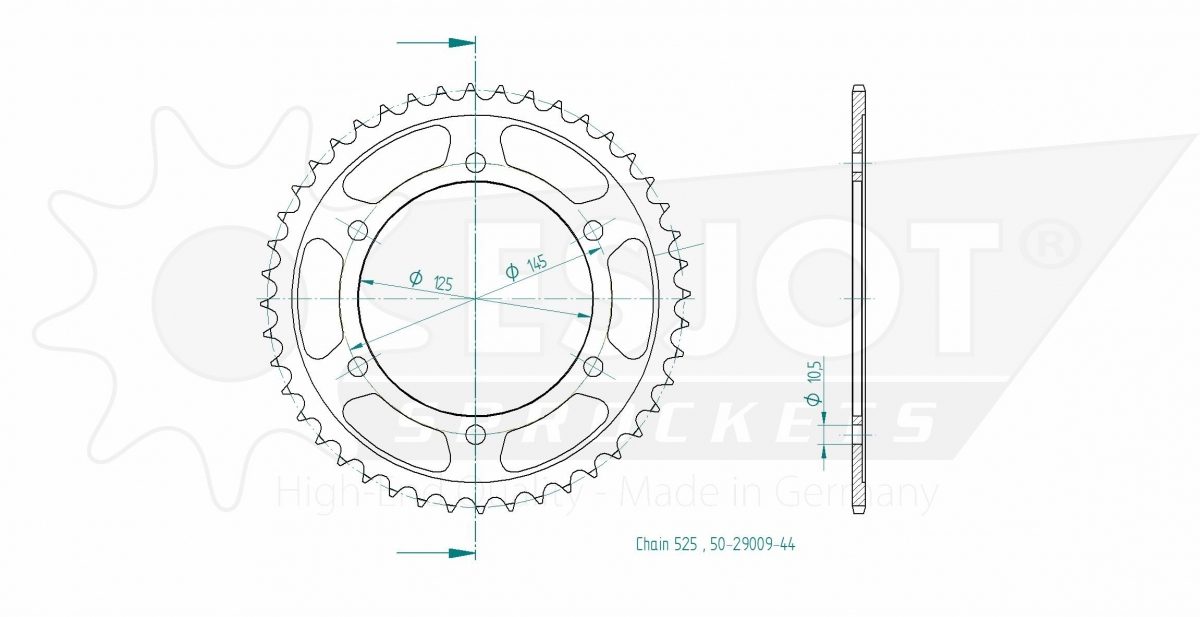 REAR STEEL 44T, 525